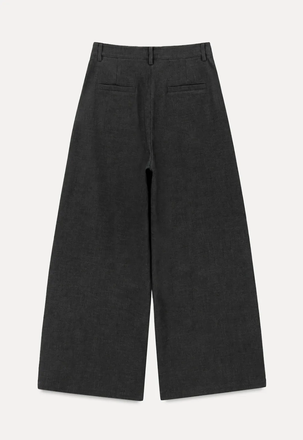 Lace Trim High Waist Wide Leg Casual Pants