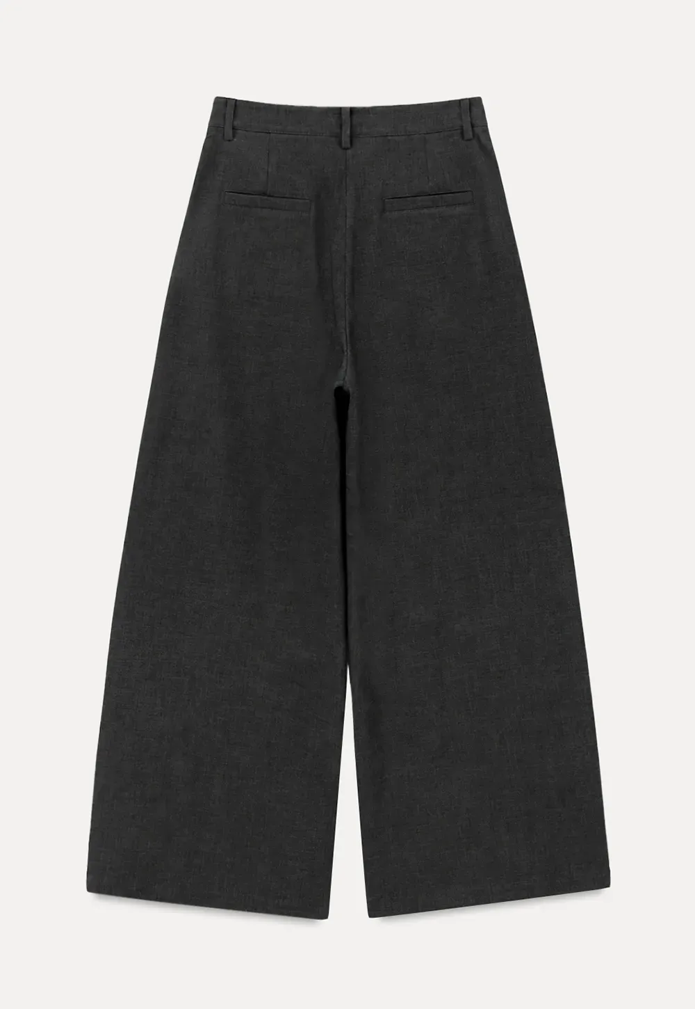 Lace Trim High Waist Wide Leg Casual Pants