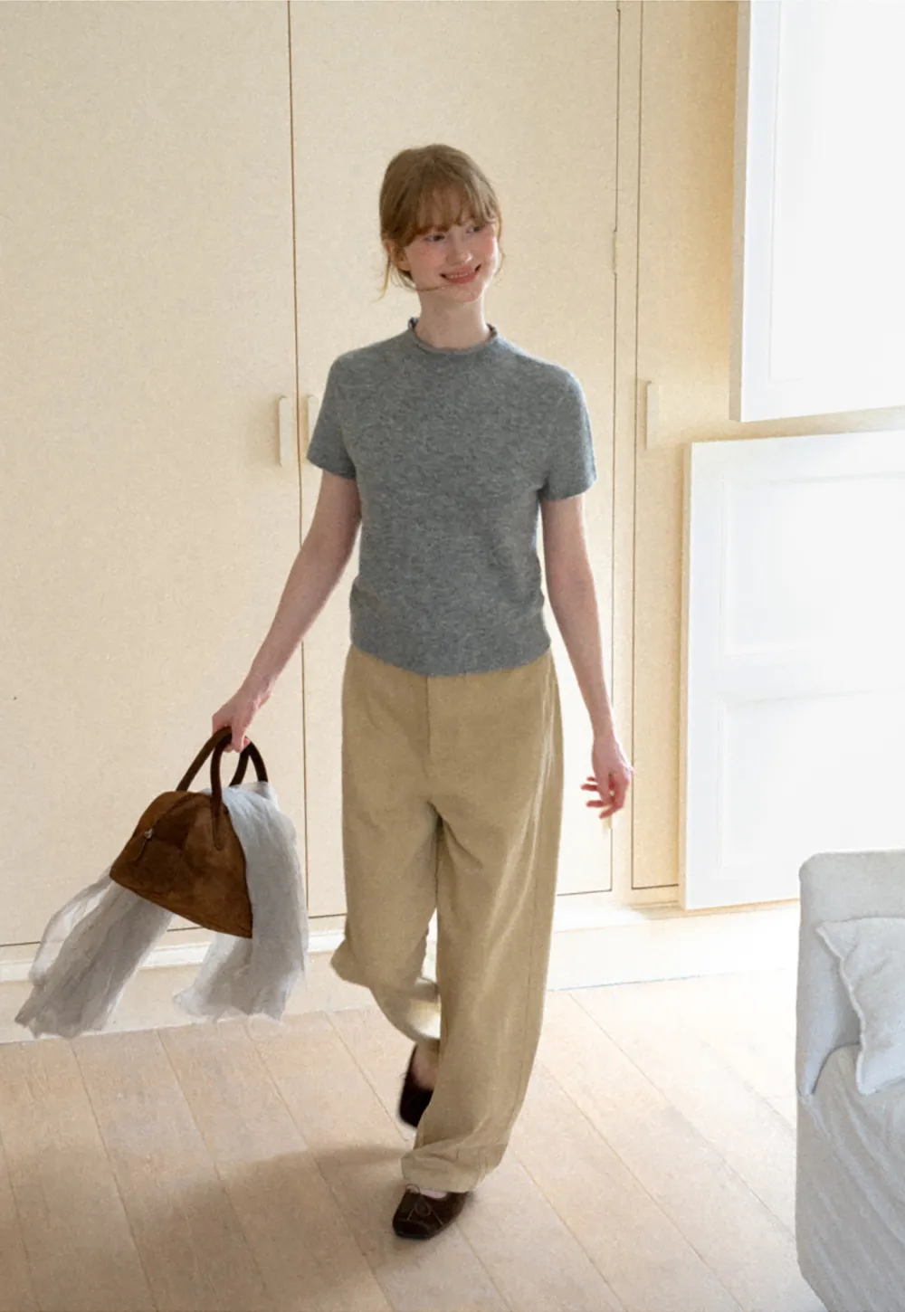 Wide Leg High Waist Casual Pants
