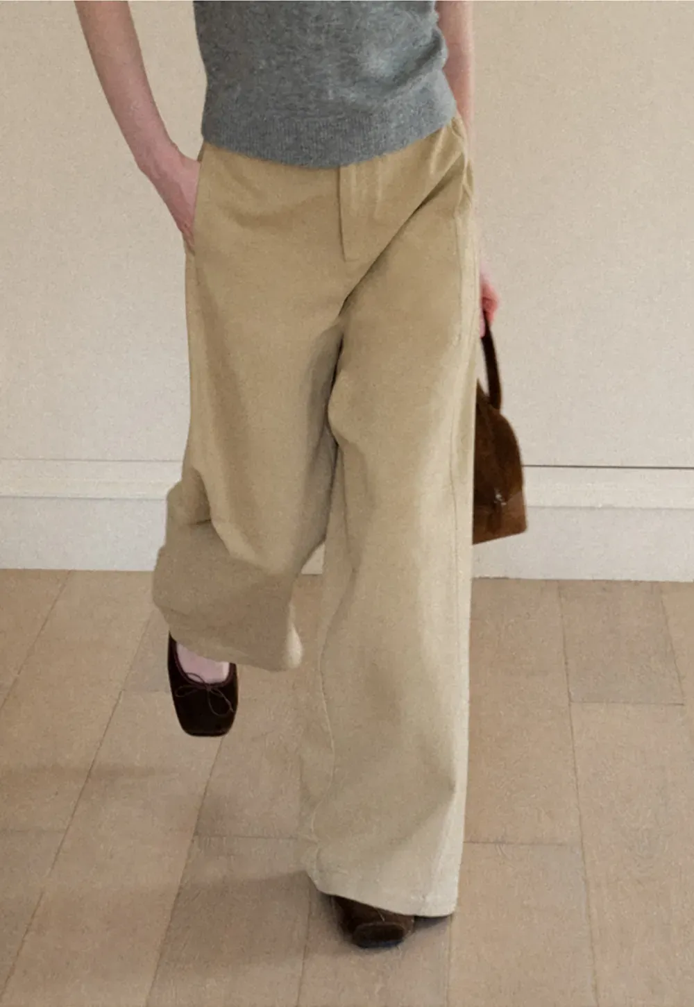 Wide Leg High Waist Casual Pants