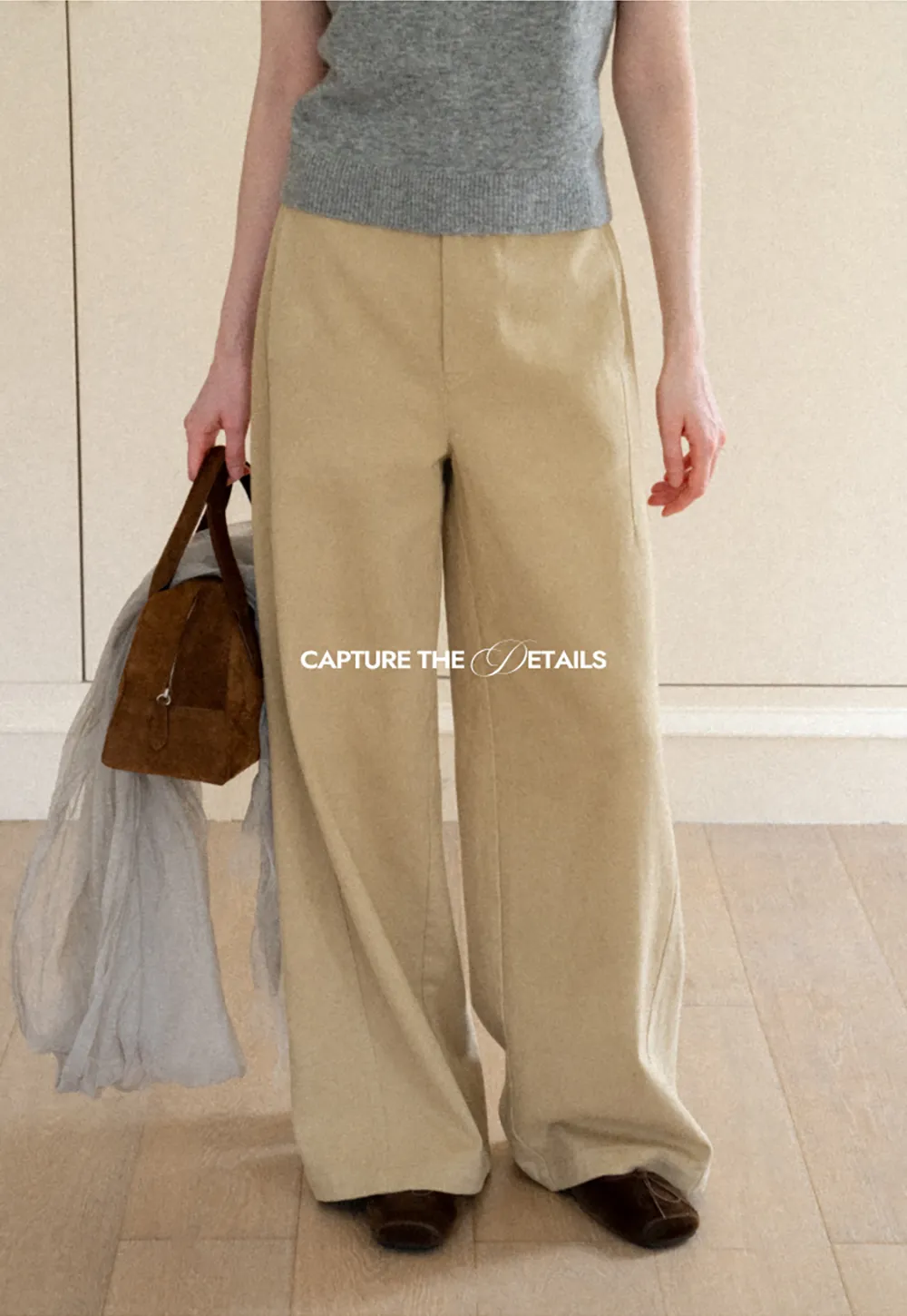 Wide Leg High Waist Casual Pants
