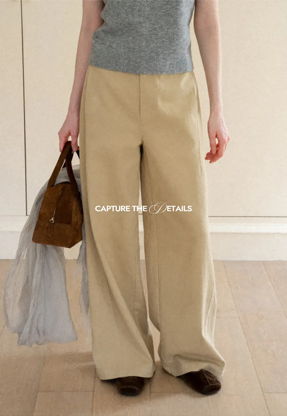 Wide Leg High Waist Casual Pants