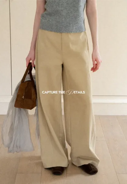 Wide Leg High Waist Casual Pants