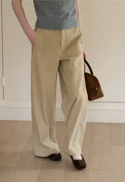 Wide Leg High Waist Casual Pants
