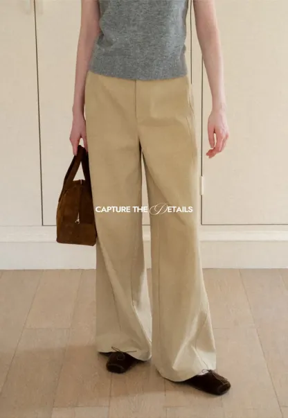 Wide Leg High Waist Casual Pants