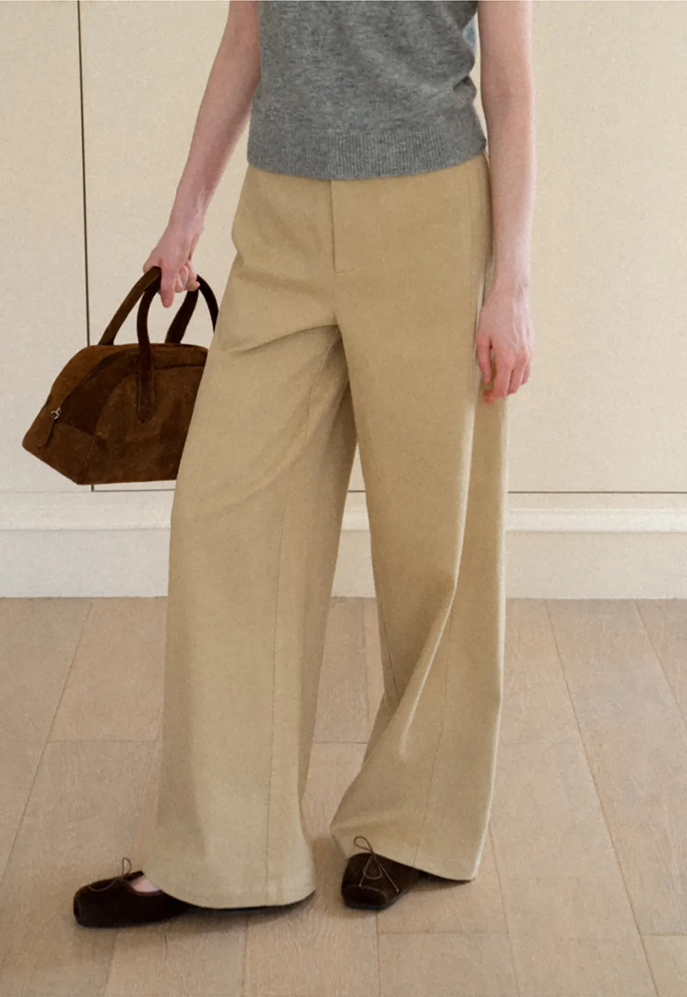 Wide Leg High Waist Casual Pants
