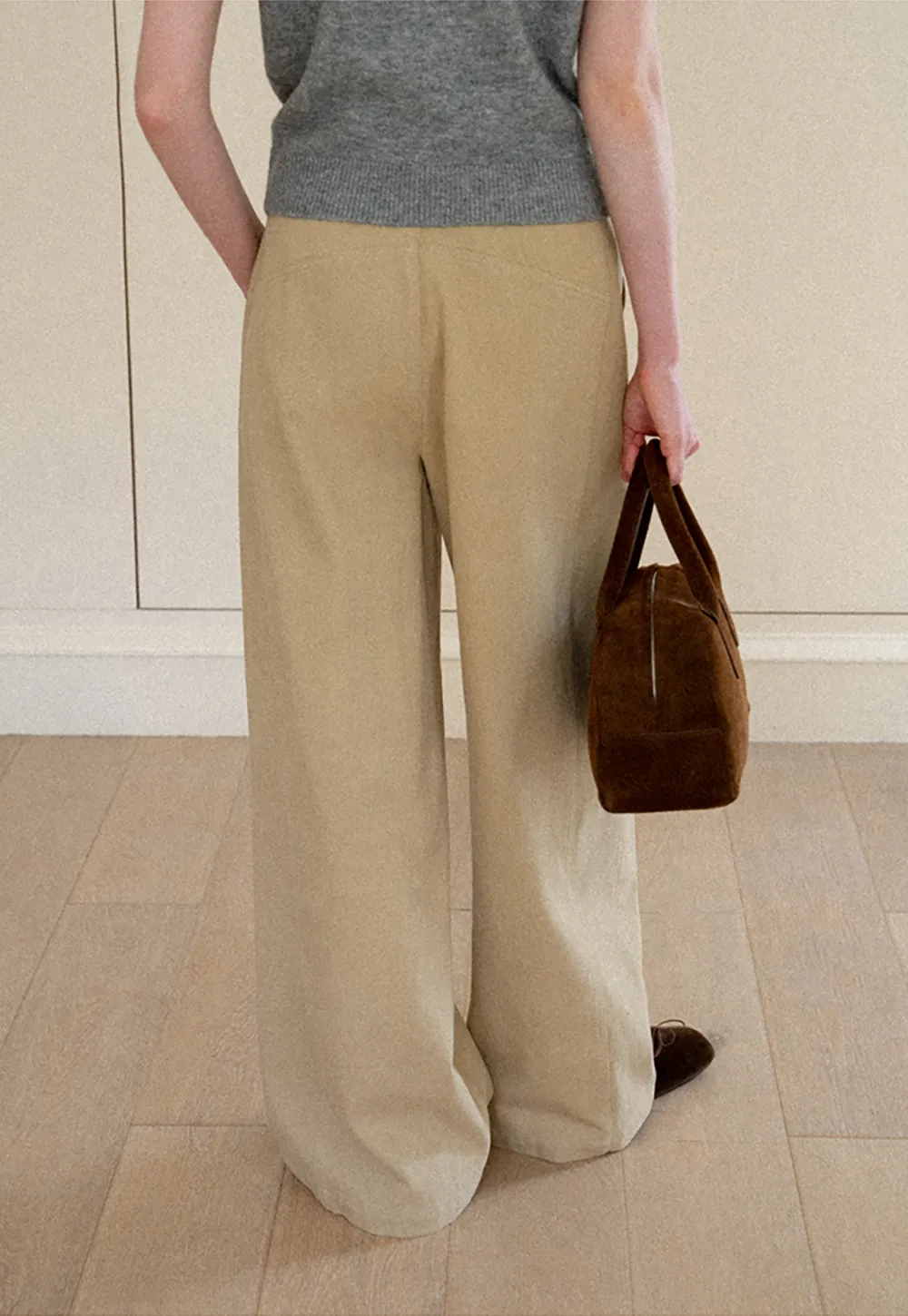 Wide Leg High Waist Casual Pants