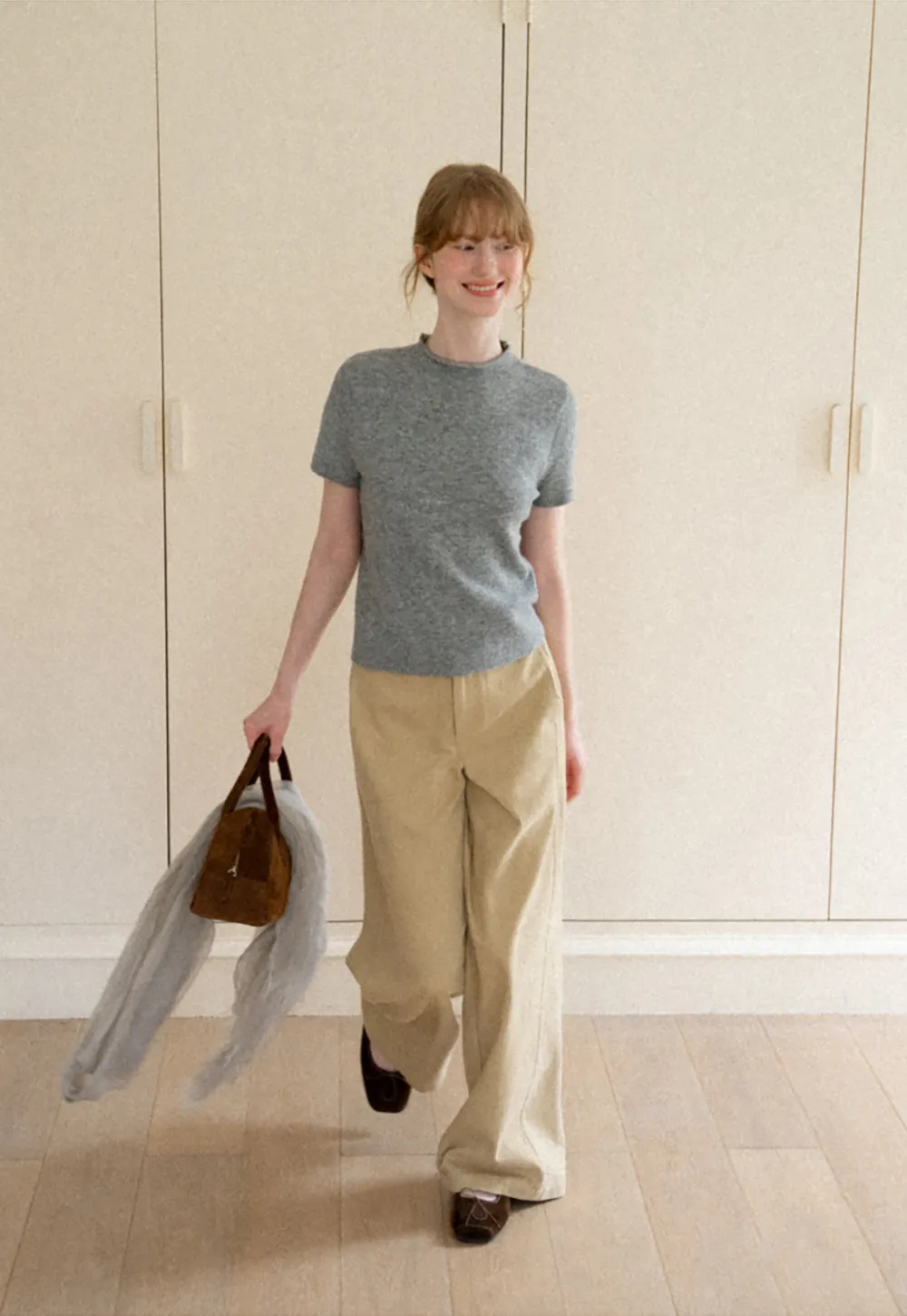 Wide Leg High Waist Casual Pants