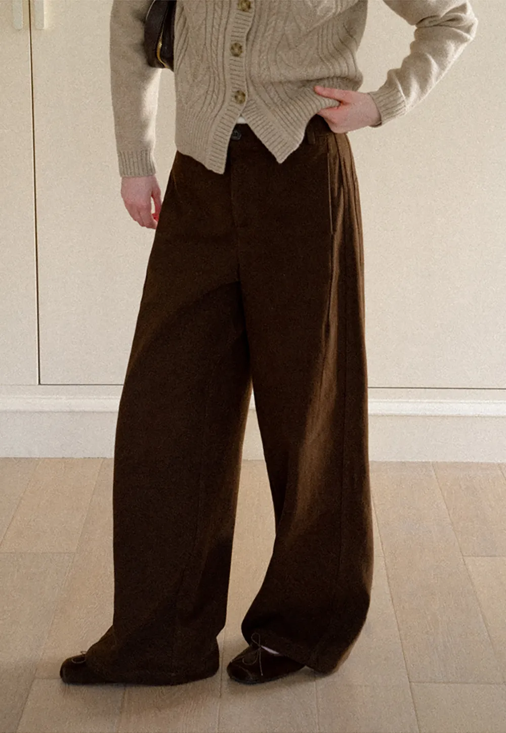 Wide Leg High Waist Casual Pants