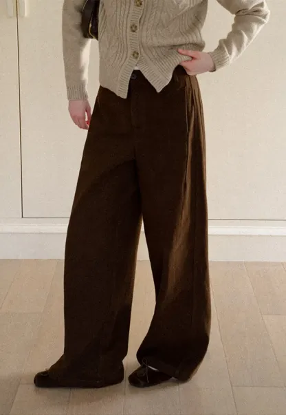 Wide Leg High Waist Casual Pants