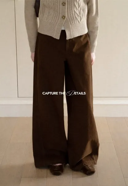 Wide Leg High Waist Casual Pants