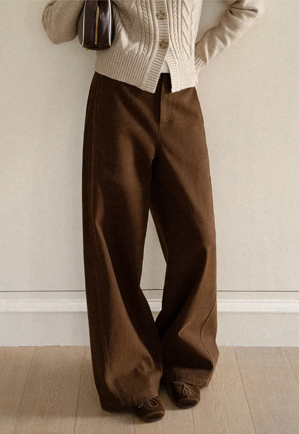 Wide Leg High Waist Casual Pants