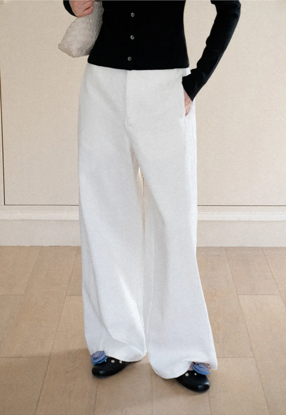 Wide Leg High Waist Casual Pants