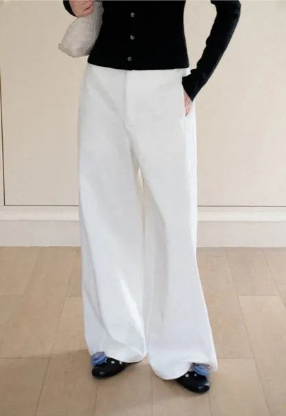 Wide Leg High Waist Casual Pants