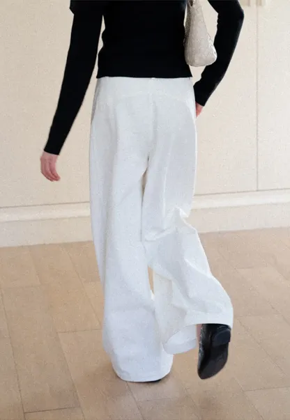 Wide Leg High Waist Casual Pants