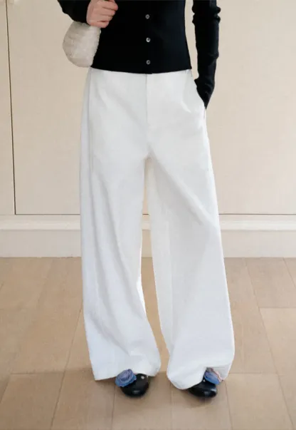 Wide Leg High Waist Casual Pants