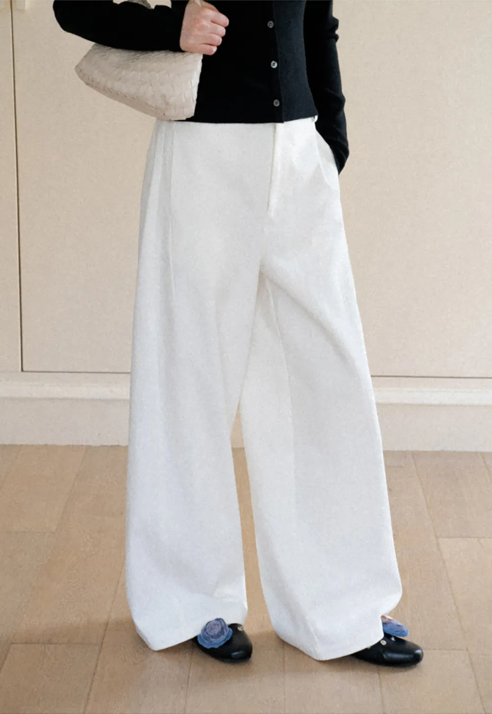 Wide Leg High Waist Casual Pants