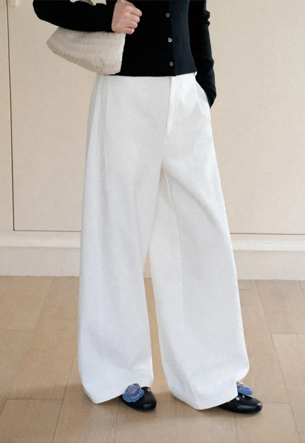 Wide Leg High Waist Casual Pants