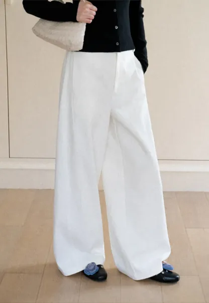 Wide Leg High Waist Casual Pants