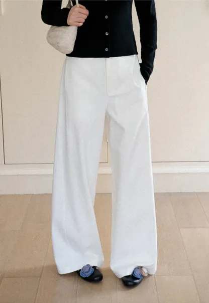 Wide Leg High Waist Casual Pants