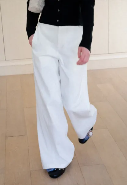Wide Leg High Waist Casual Pants