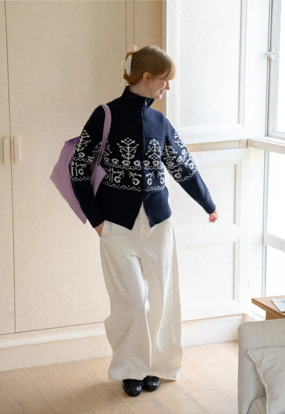 Wide Leg High Waist Casual Pants