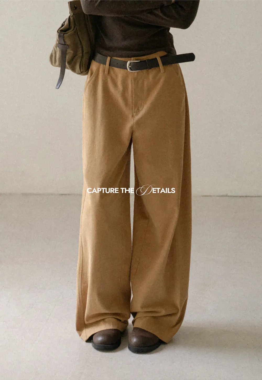 Wide Leg Pleated Casual Pants