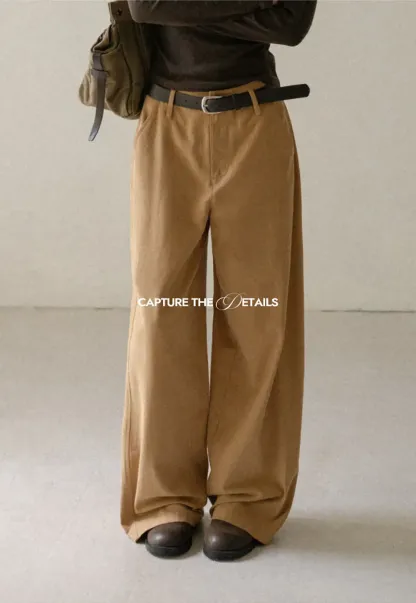 Wide Leg Pleated Casual Pants