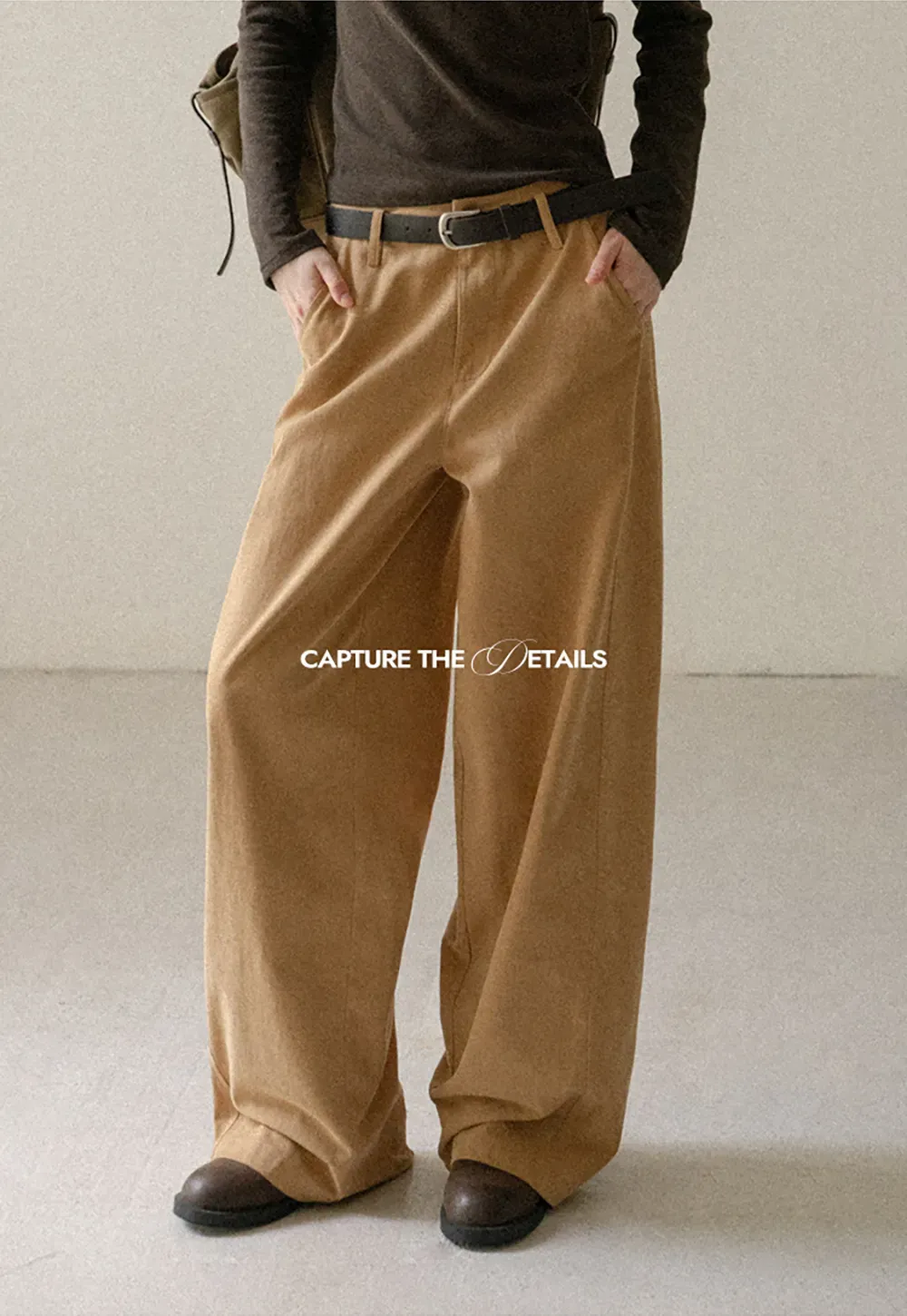 Wide Leg Pleated Casual Pants