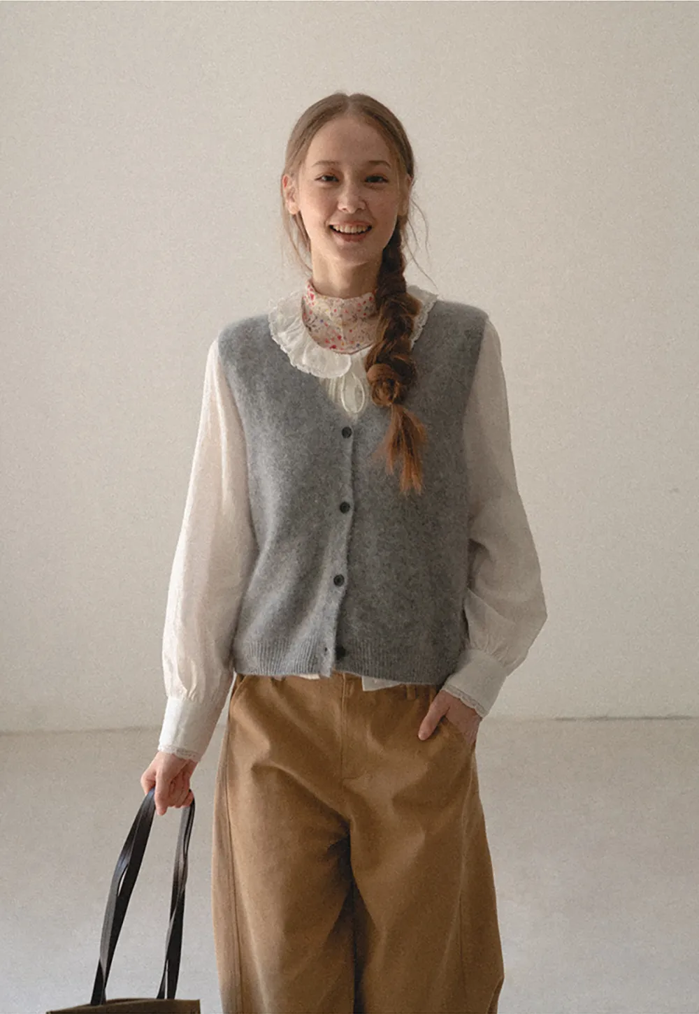 Wide Leg Pleated Casual Pants