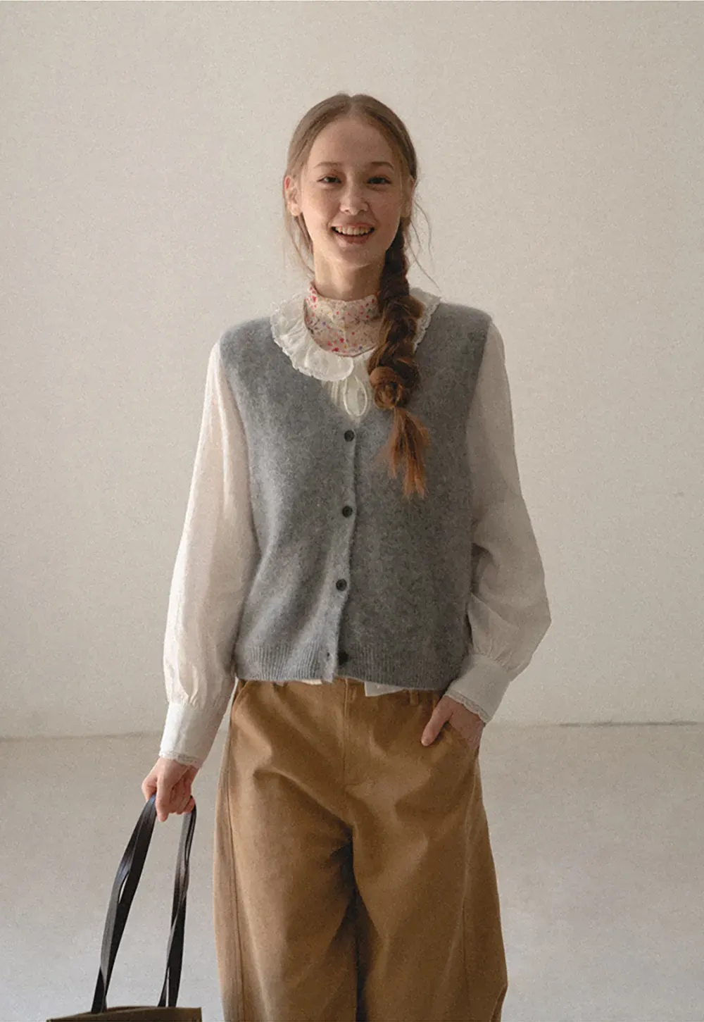 Wide Leg Pleated Casual Pants
