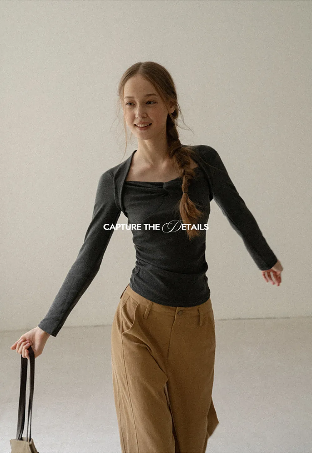 Wide Leg Pleated Casual Pants