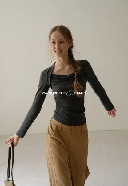 Wide Leg Pleated Casual Pants