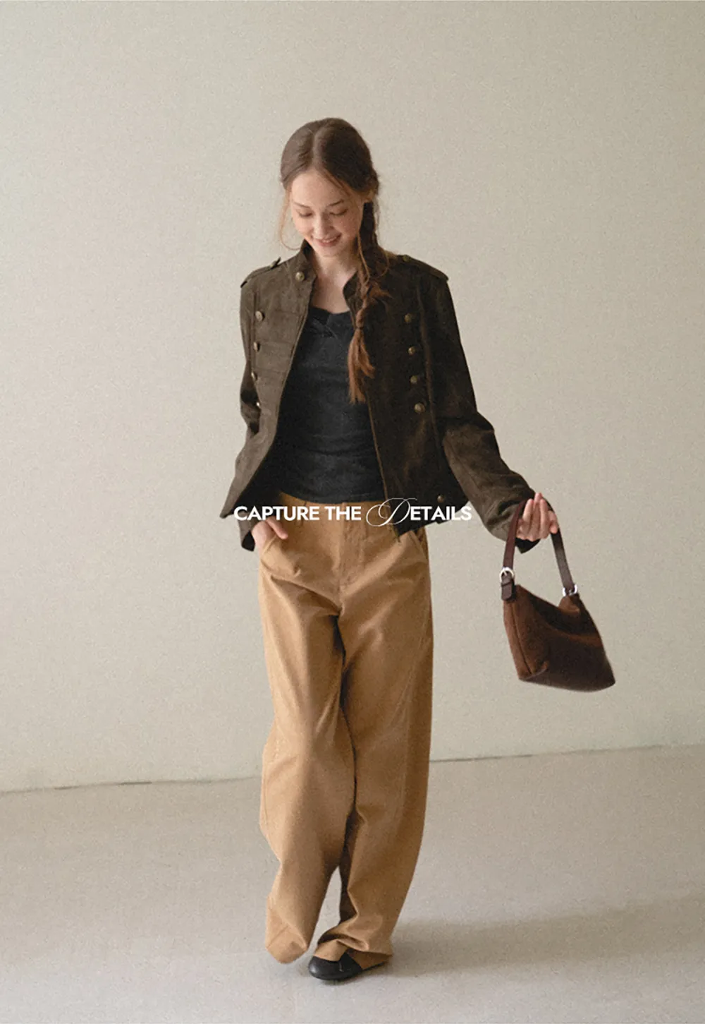 Wide Leg Pleated Casual Pants