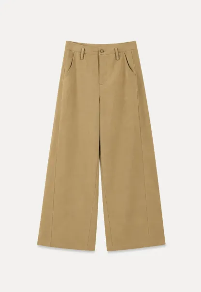 Wide Leg Pleated Casual Pants