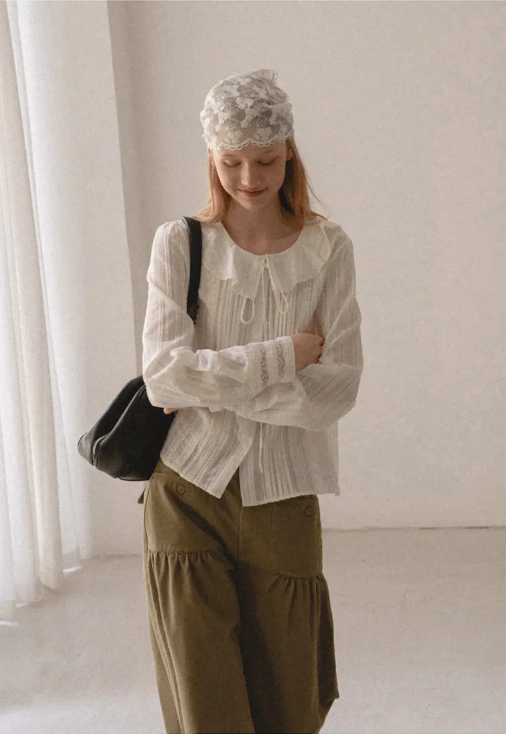 High Waist Pleated Wide Leg Casual Pants