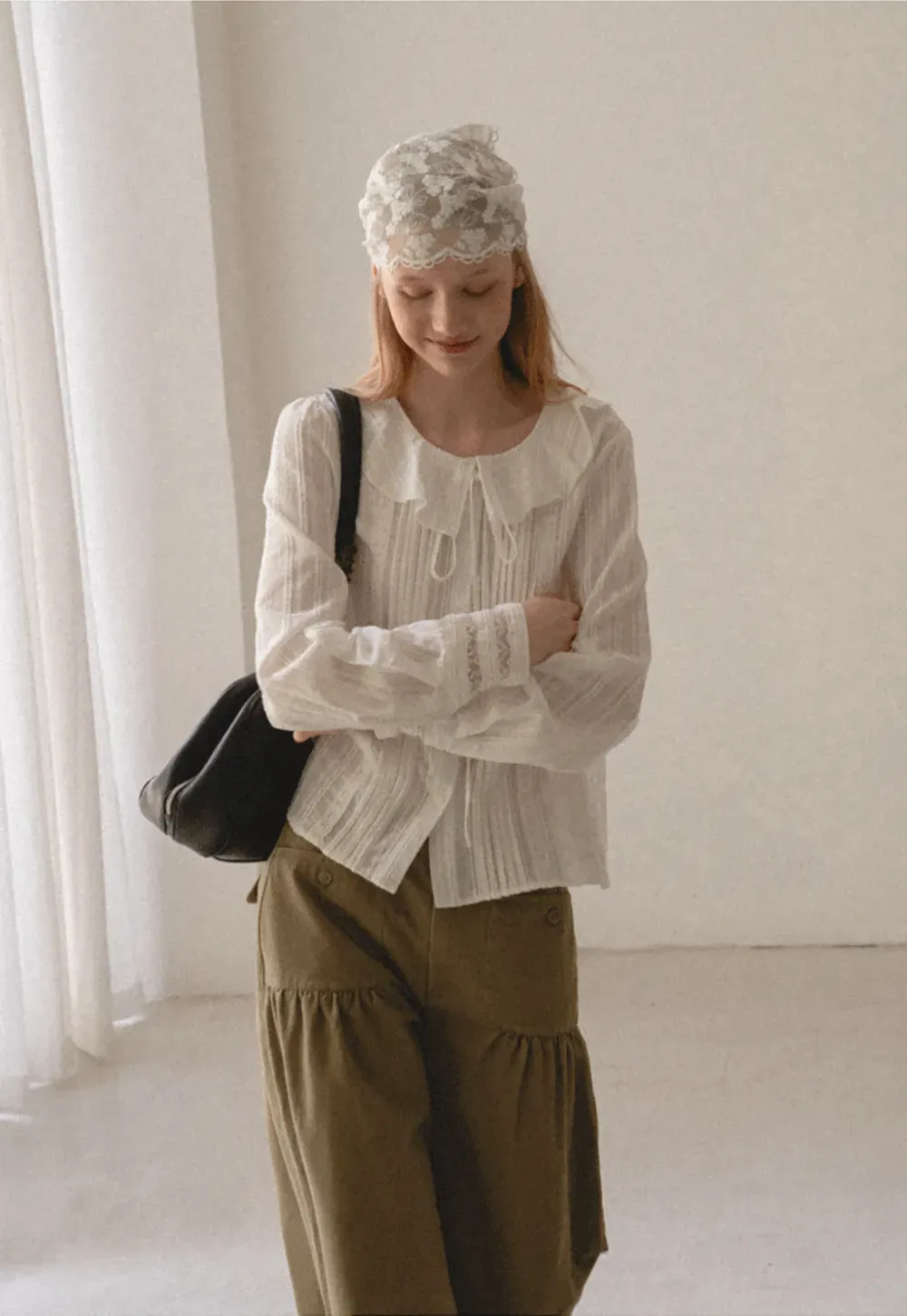 High Waist Pleated Wide Leg Casual Pants