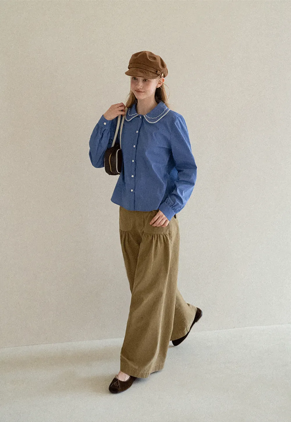High Waist Pleated Wide Leg Casual Pants