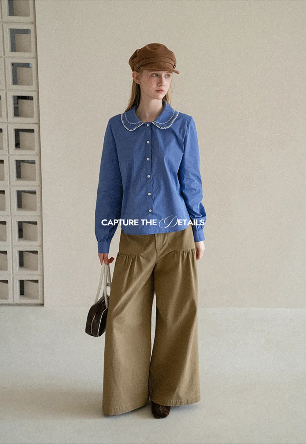 High Waist Pleated Wide Leg Casual Pants