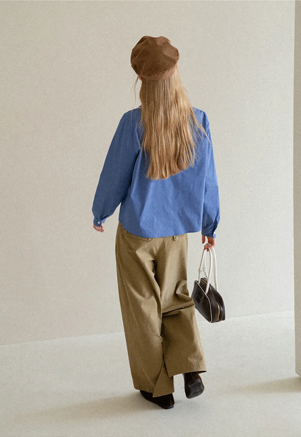 High Waist Pleated Wide Leg Casual Pants