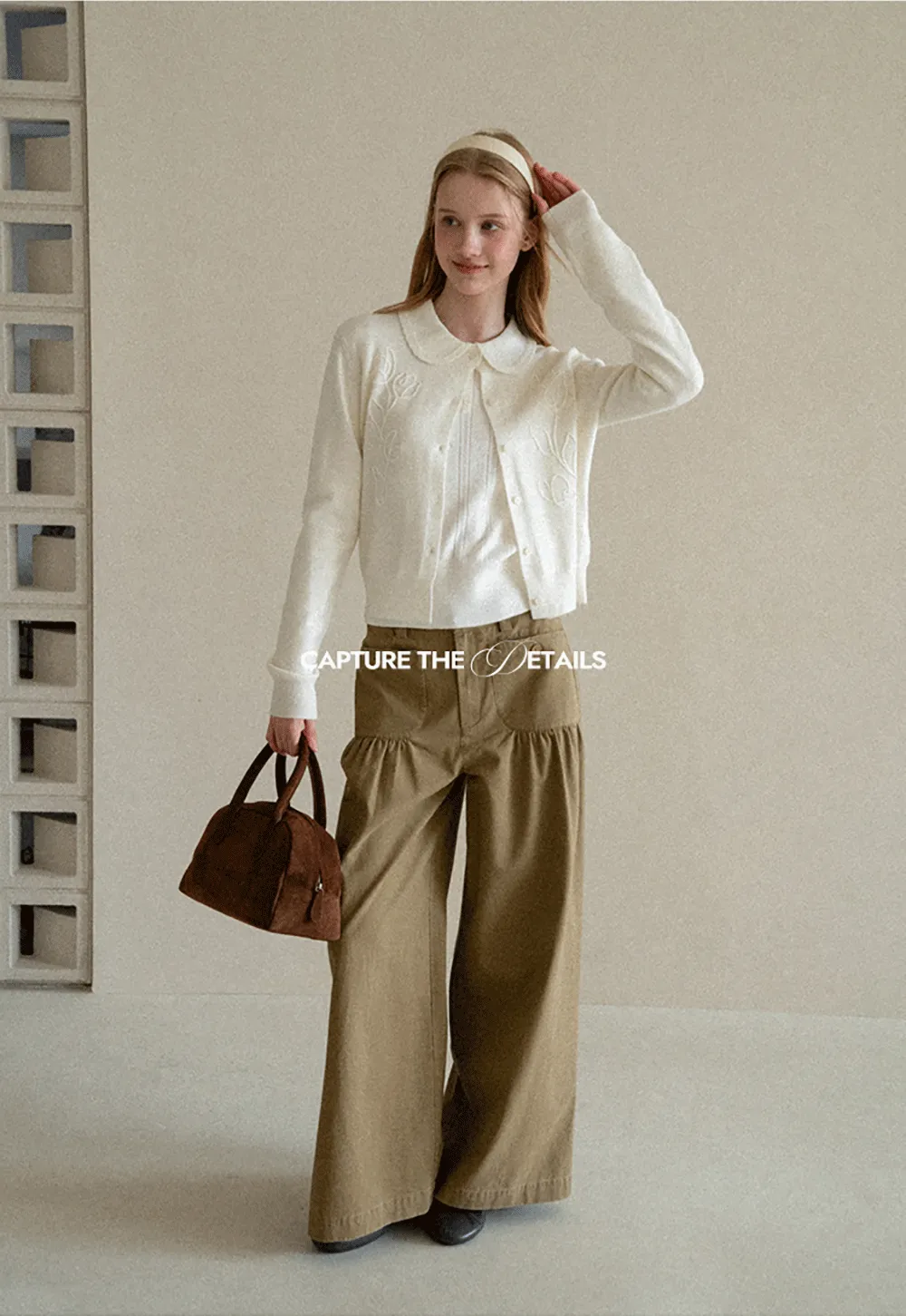High Waist Pleated Wide Leg Casual Pants