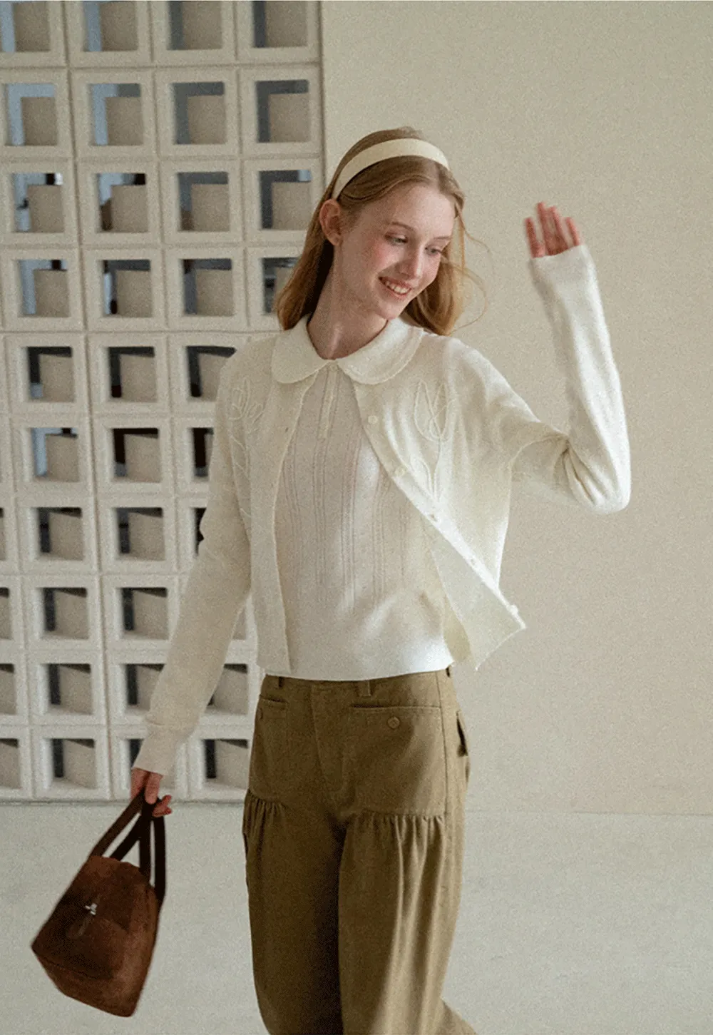 High Waist Pleated Wide Leg Casual Pants