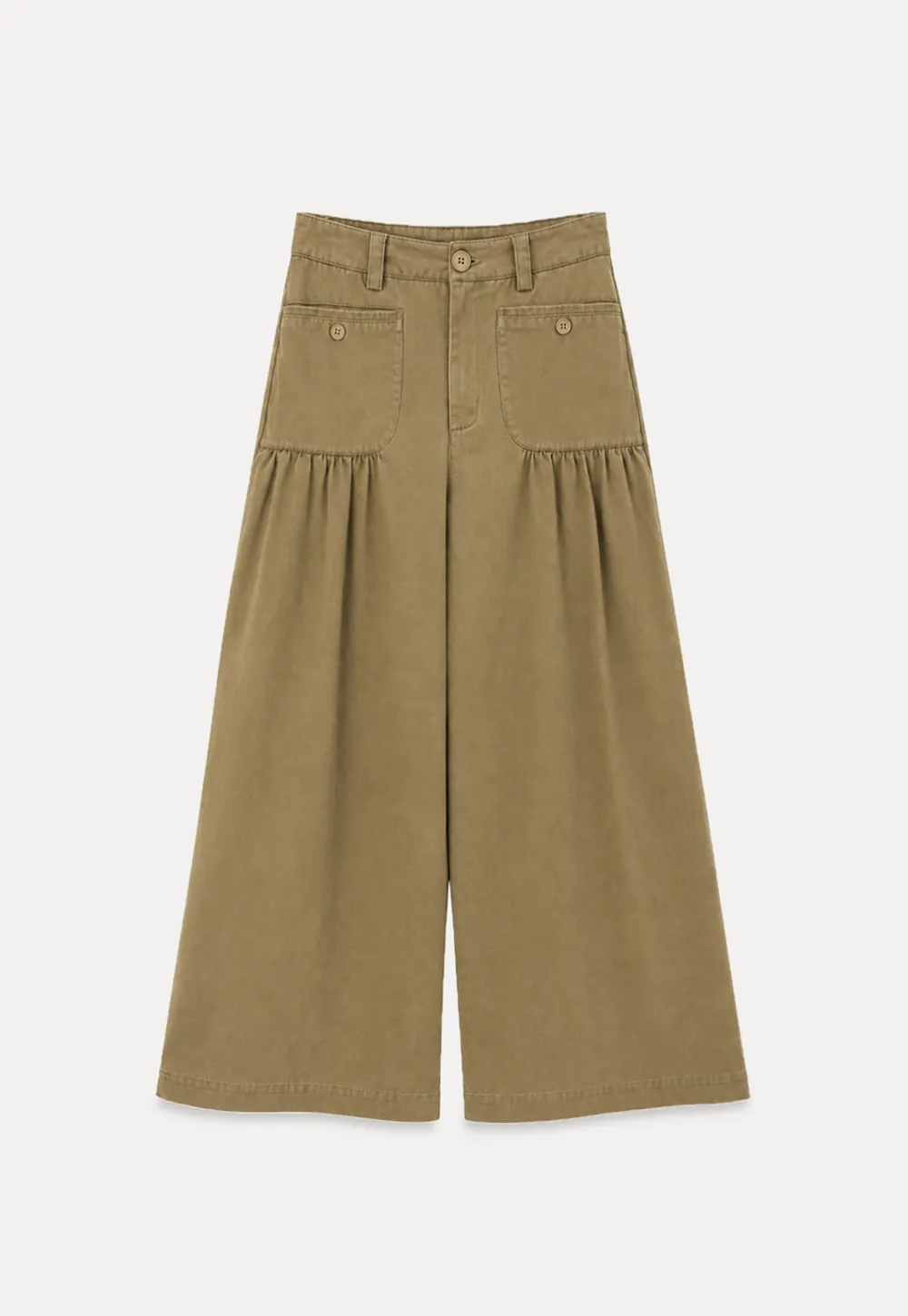 High Waist Pleated Wide Leg Casual Pants