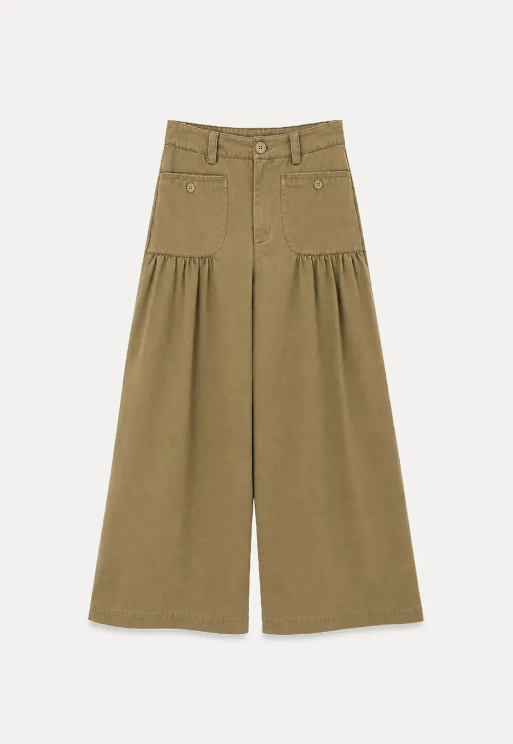 High Waist Pleated Wide Leg Casual Pants