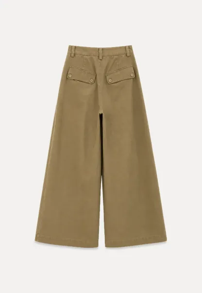 High Waist Pleated Wide Leg Casual Pants