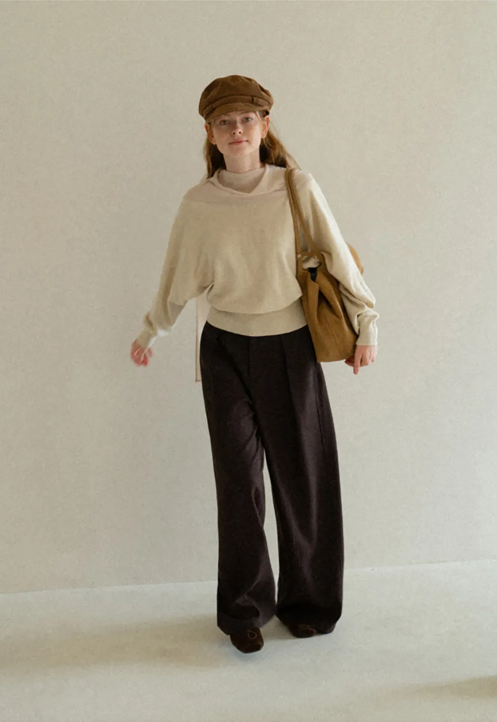 High Waist Wide Leg Pleated Casual Pants