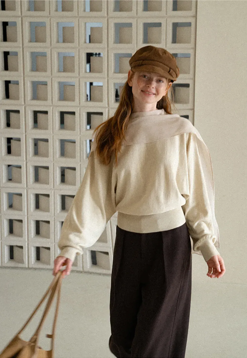 High Waist Wide Leg Pleated Casual Pants