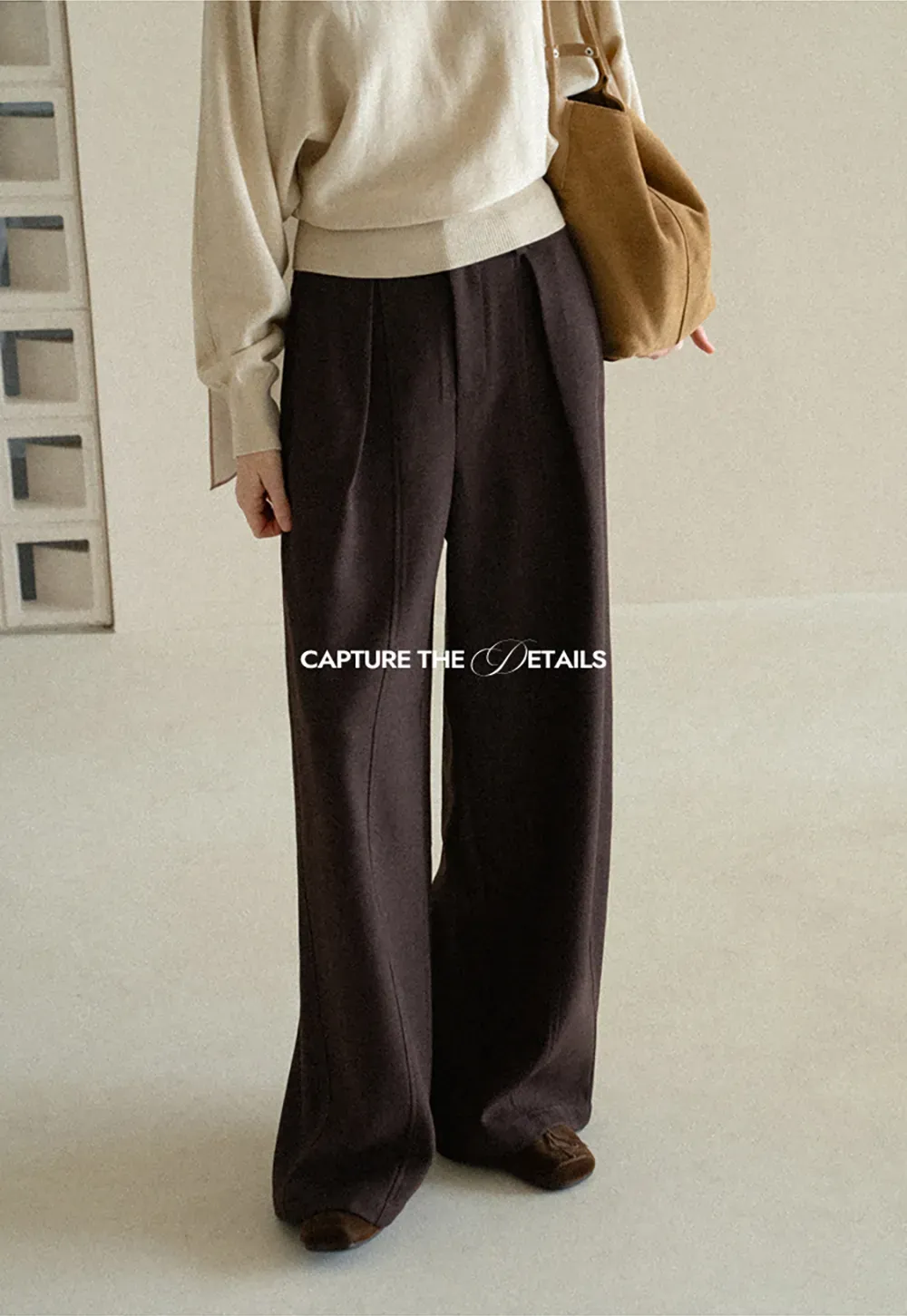 High Waist Wide Leg Pleated Casual Pants