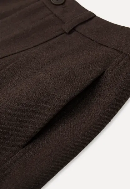 High Waist Wide Leg Pleated Casual Pants