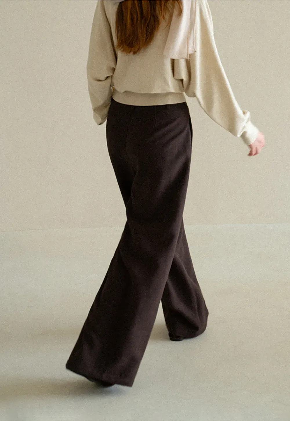 High Waist Wide Leg Pleated Casual Pants